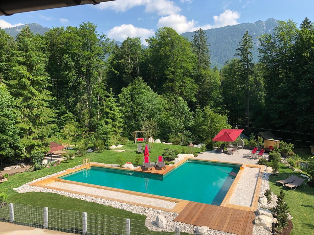 Bayern Resort Hotel - Adults Only - Mit Zugspitzblick - Eibsee-Naehe - Wellnessbereich - Naturpool Im Sommer Grainau Εξωτερικό φωτογραφία