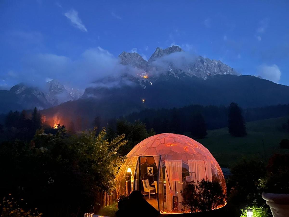 Bayern Resort Hotel - Adults Only - Mit Zugspitzblick - Eibsee-Naehe - Wellnessbereich - Naturpool Im Sommer Grainau Εξωτερικό φωτογραφία