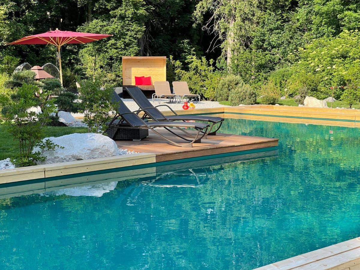 Bayern Resort Hotel - Adults Only - Mit Zugspitzblick - Eibsee-Naehe - Wellnessbereich - Naturpool Im Sommer Grainau Εξωτερικό φωτογραφία