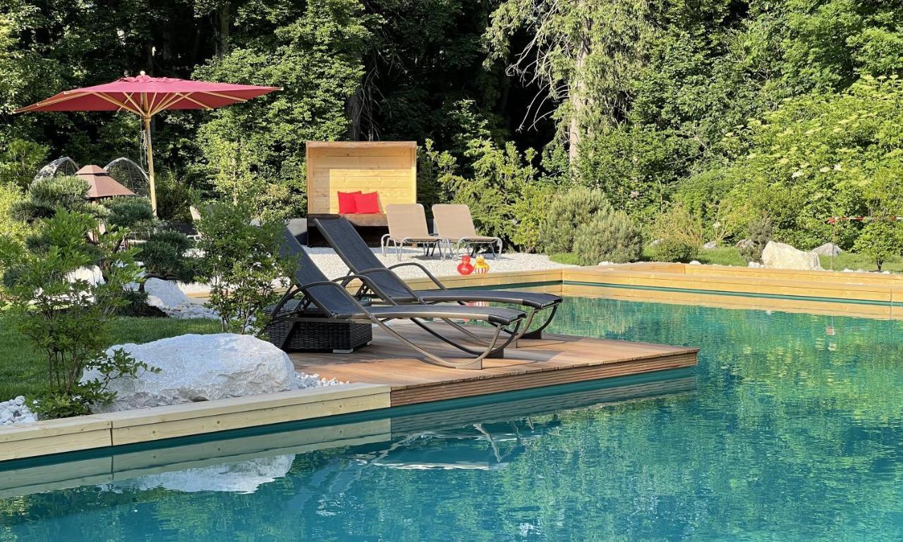 Bayern Resort Hotel - Adults Only - Mit Zugspitzblick - Eibsee-Naehe - Wellnessbereich - Naturpool Im Sommer Grainau Εξωτερικό φωτογραφία