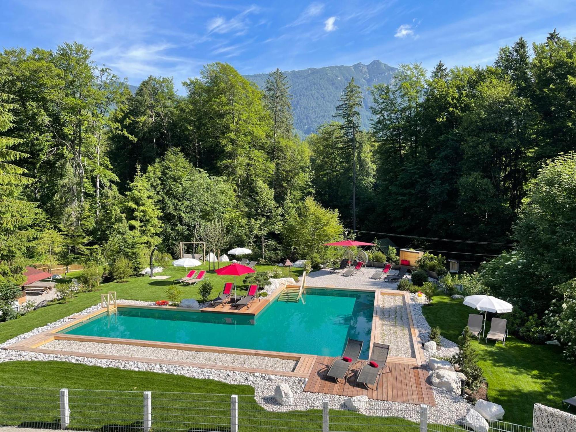 Bayern Resort Hotel - Adults Only - Mit Zugspitzblick - Eibsee-Naehe - Wellnessbereich - Naturpool Im Sommer Grainau Εξωτερικό φωτογραφία